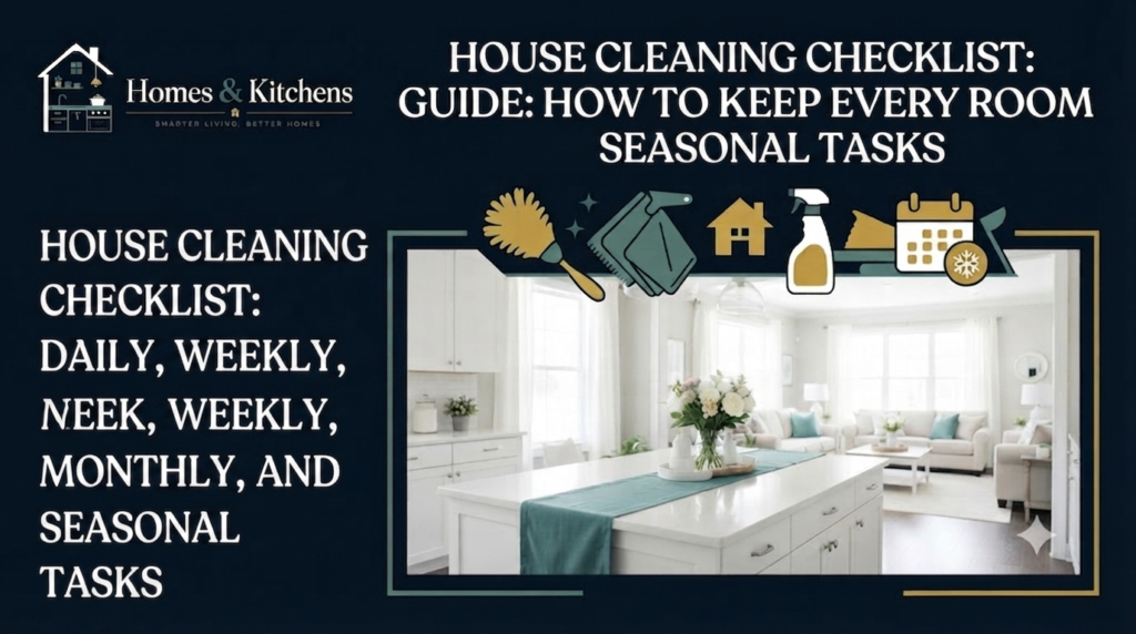 House Cleaning Checklist: Daily, Weekly, Monthly, and Seasonal Tasks
