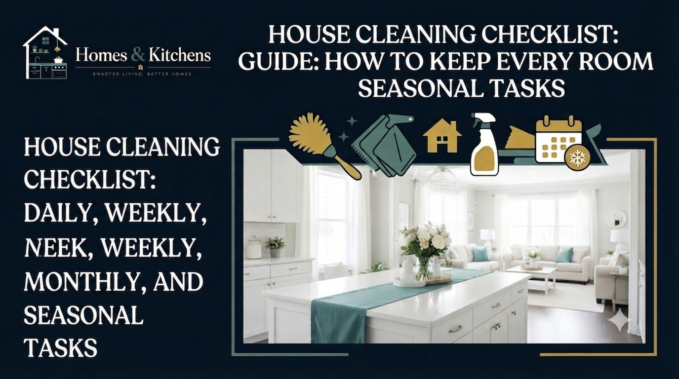 House Cleaning Checklist: Daily, Weekly, Monthly, and Seasonal Tasks