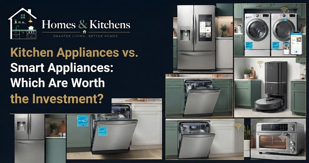 Compare standard kitchen appliances and smart Wi-Fi appliances.