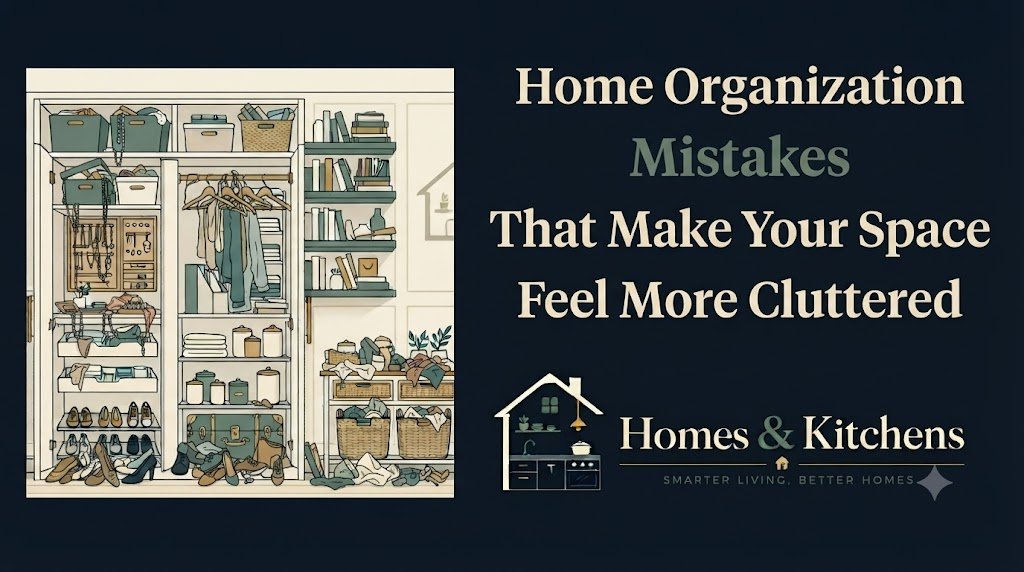 Home Organization Mistakes That Make Spaces Look Cluttered | Homes & Kitchens